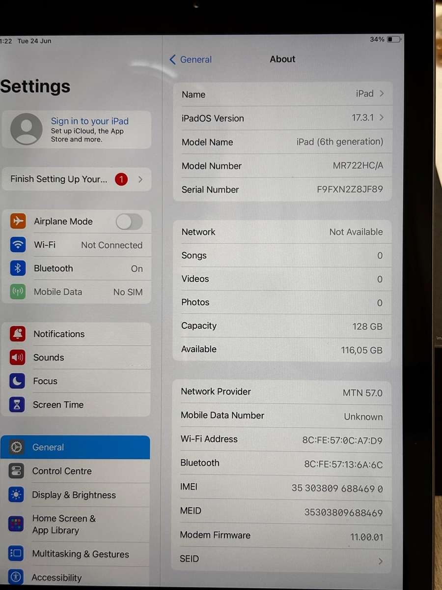 iPad 6th Gen - 128GB