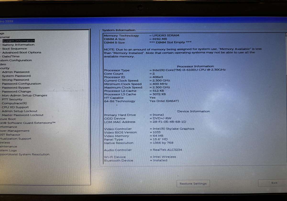 Dell Inspiron Laptop - NEEDS WORK
