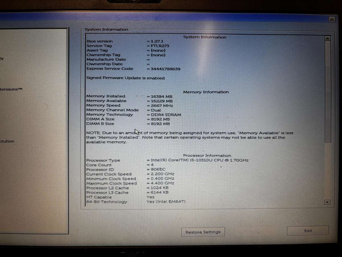 Dell Latitude 5410 - NEEDS WORK