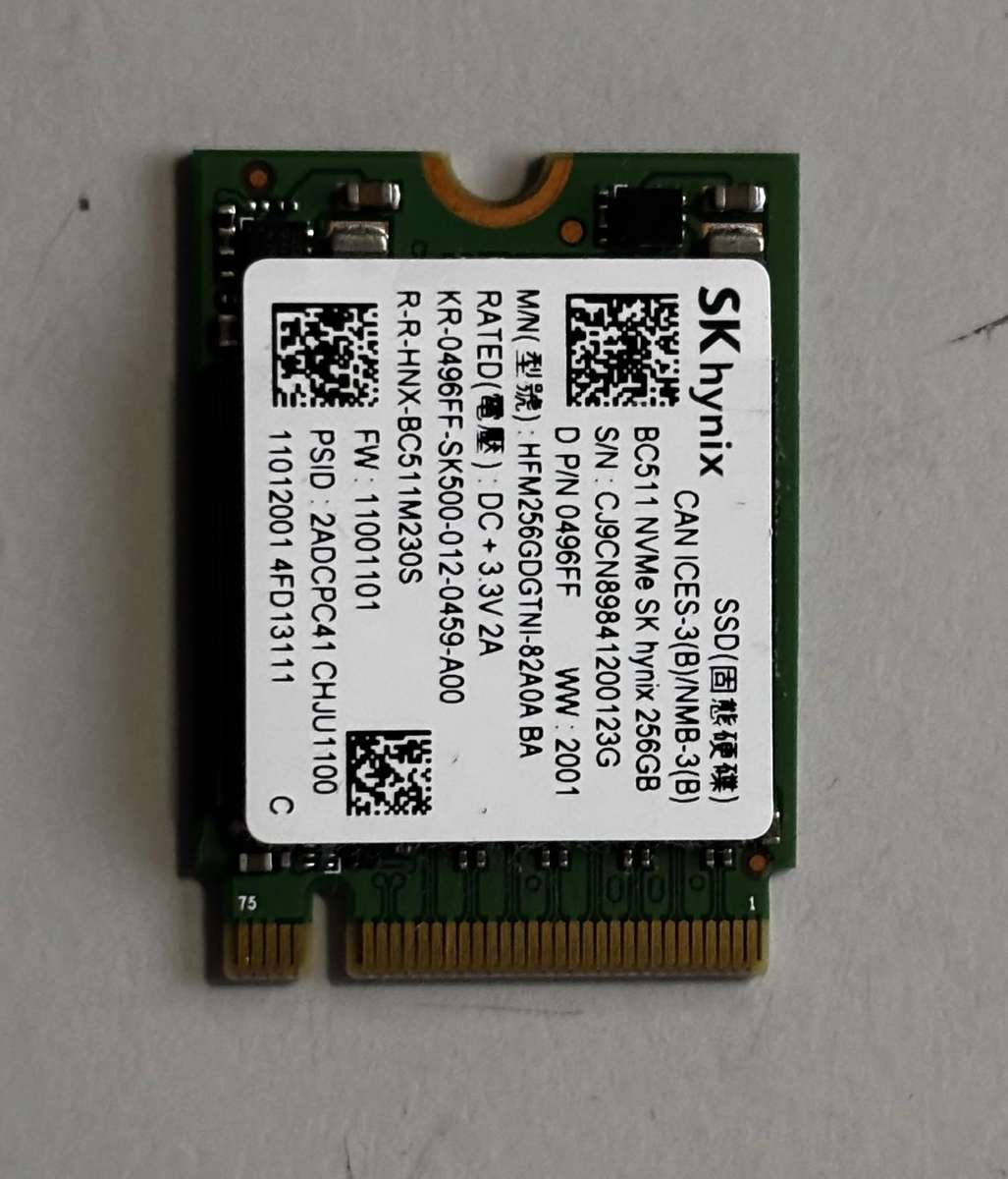 NVMe -256GB SK Hynix