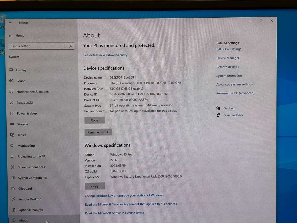 Intel NUC mini PC Celeron