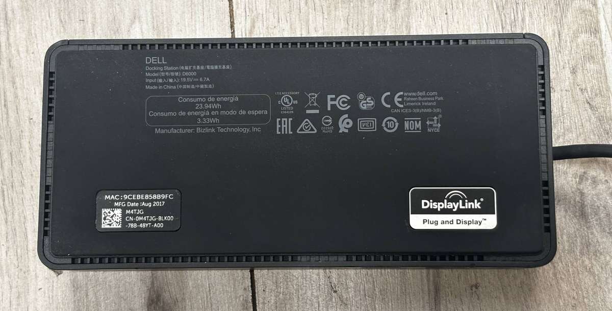 Dell laptop docking station