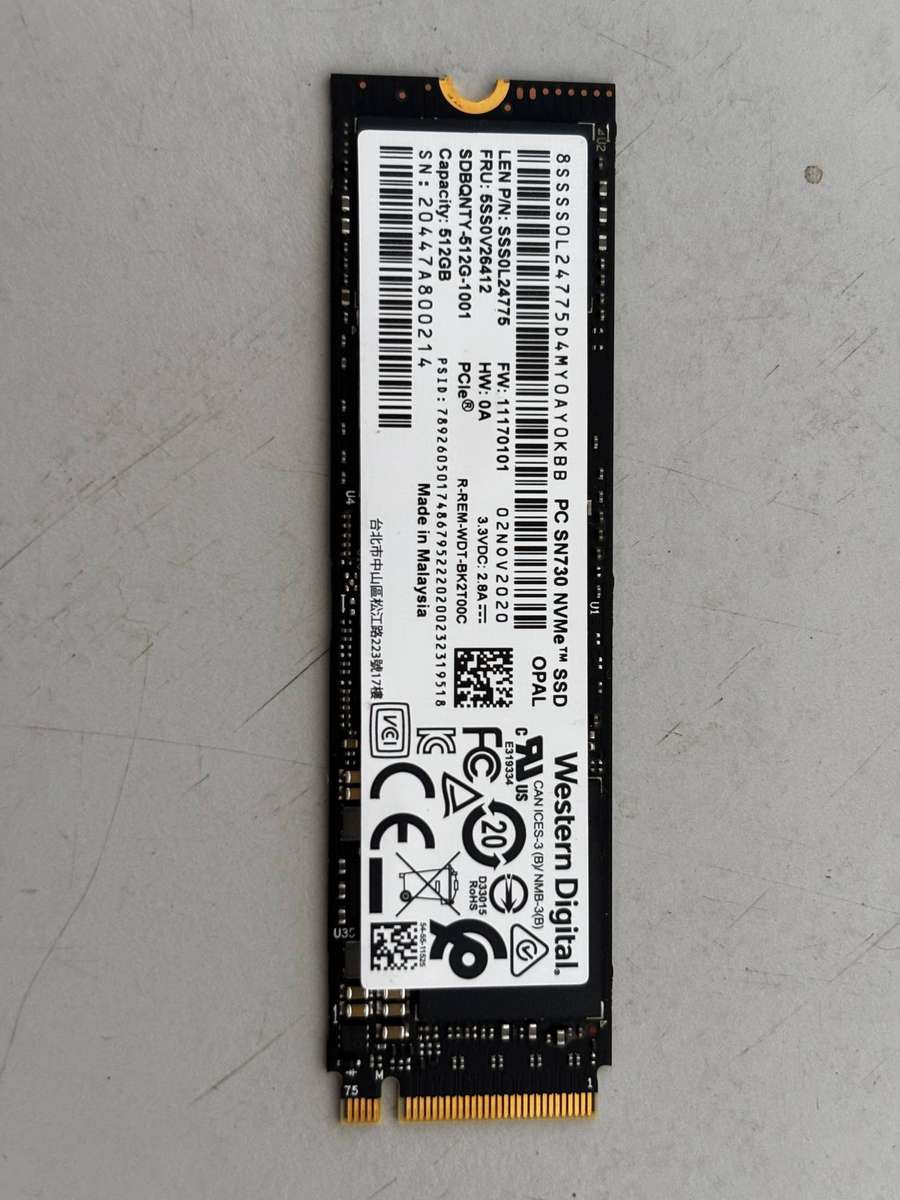 NVMe - 512GB Western Digital