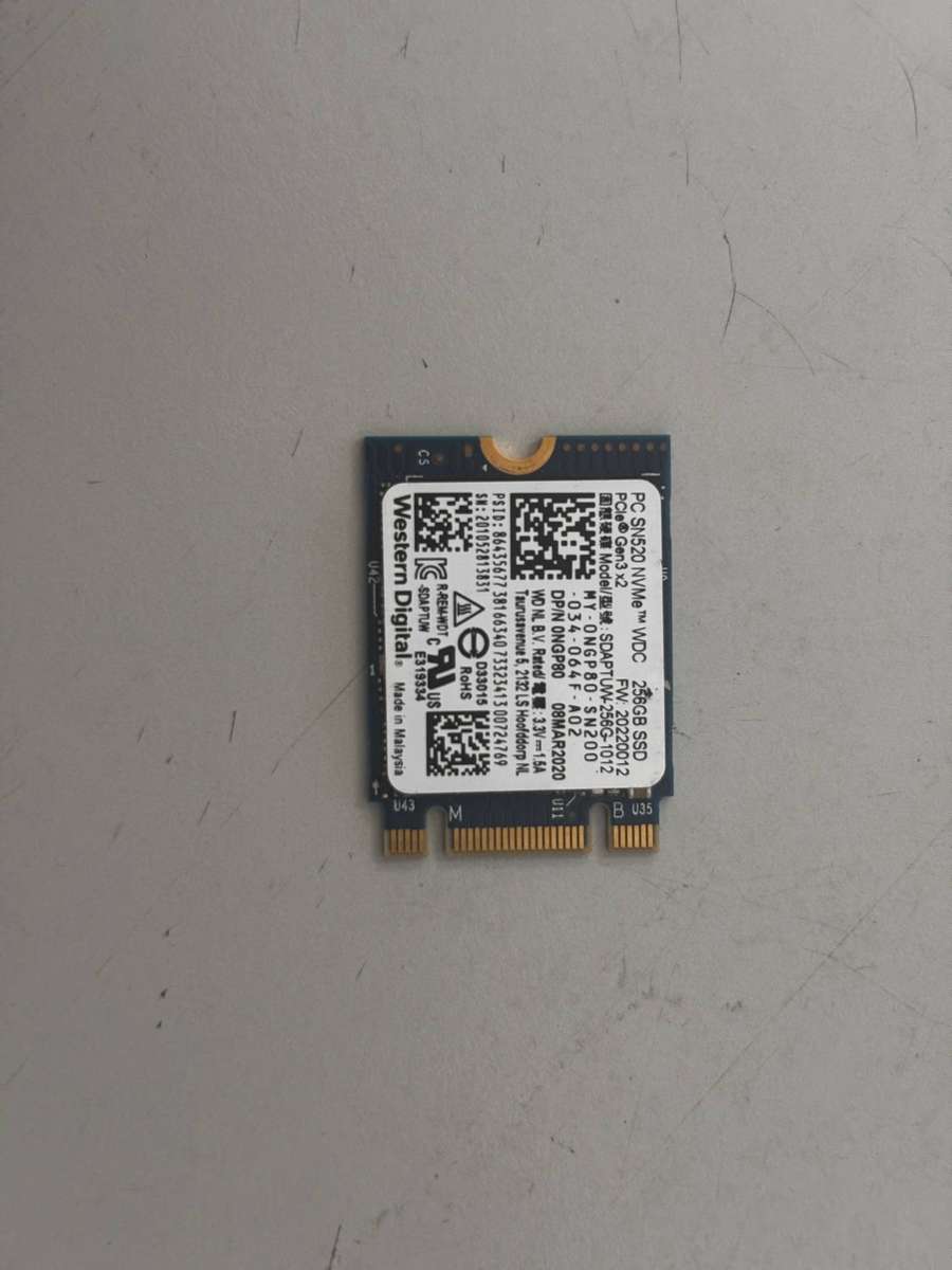 NVMe - 256GB Western Digital
