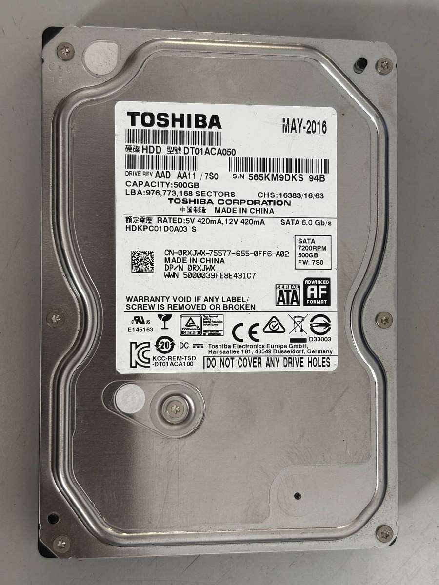 HDD - 500GB Toshiba