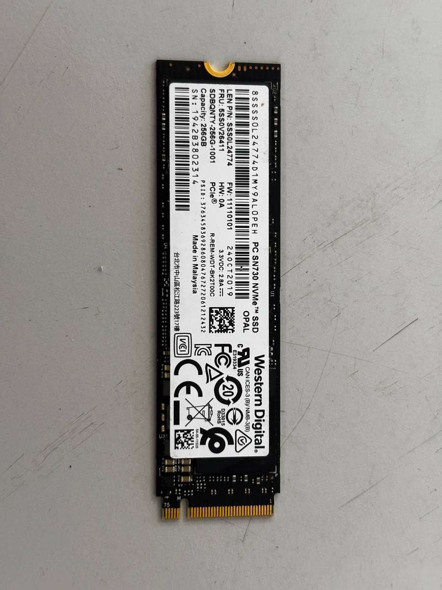 NVMe - 256GB Western Digital