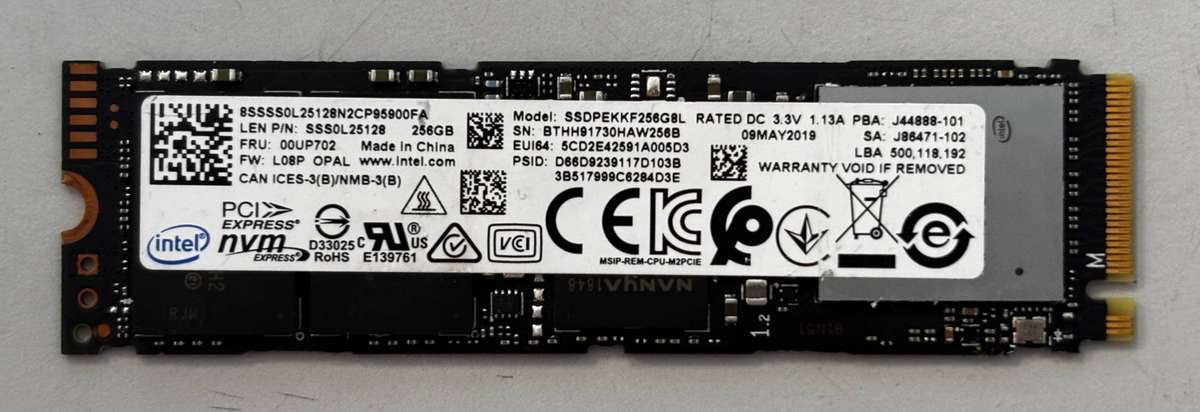NVMe - 256GB Intel - SSDPEKKF256G8L
