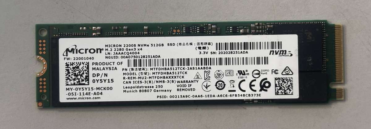 NVMe - 512GB Micron
