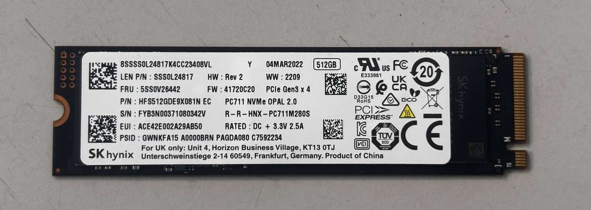NVMe - 512GB SK Hynix