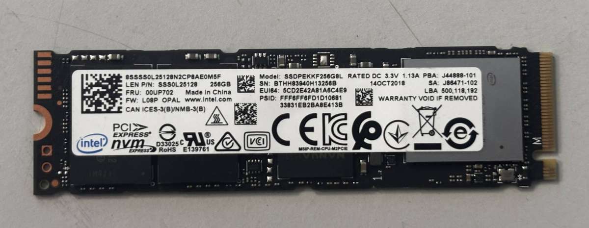 NVMe - 256GB Intel