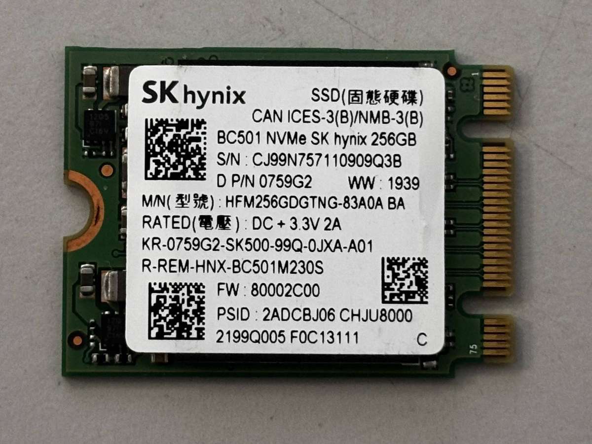 NVMe - 256GB SK Hynix
