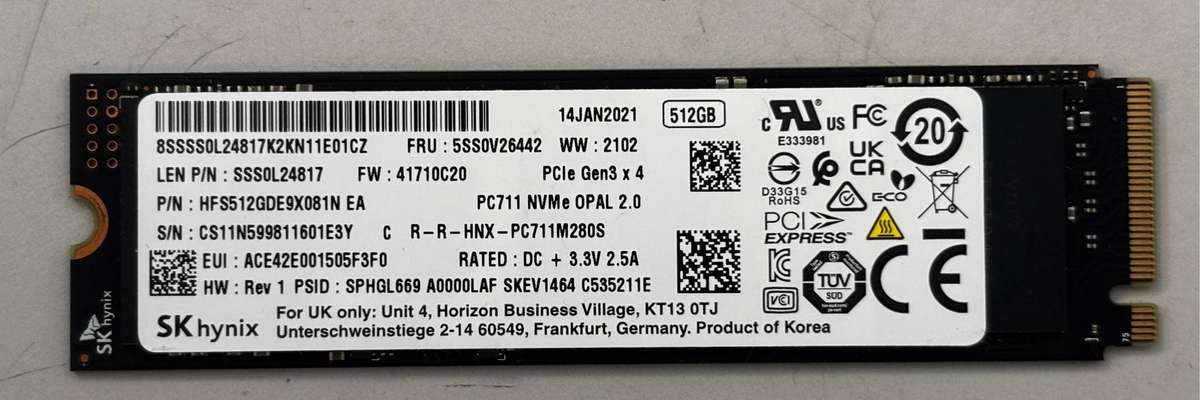 NVMe - 512GB SK Hynix