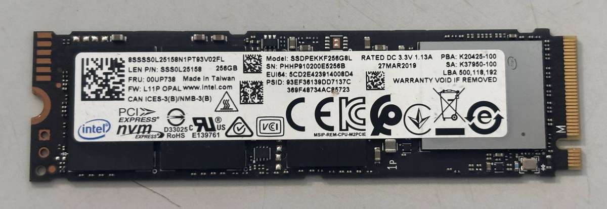 NVMe - 256GB Intel