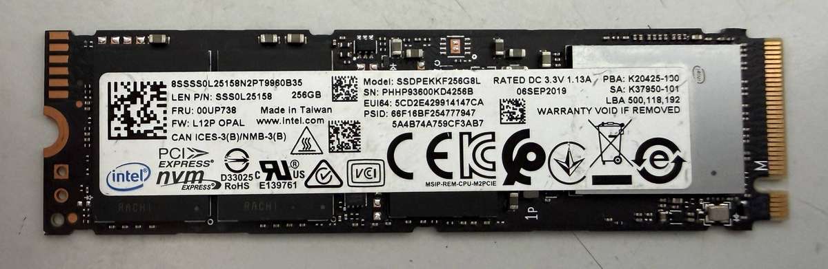 NVMe - 256GB Intel