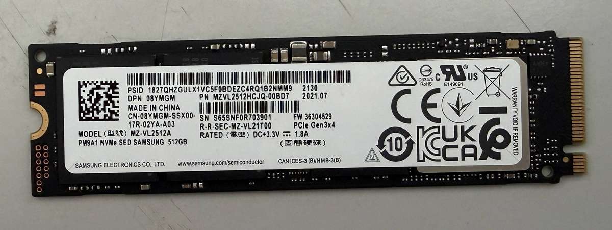 NVMe - 512GB Samsung
