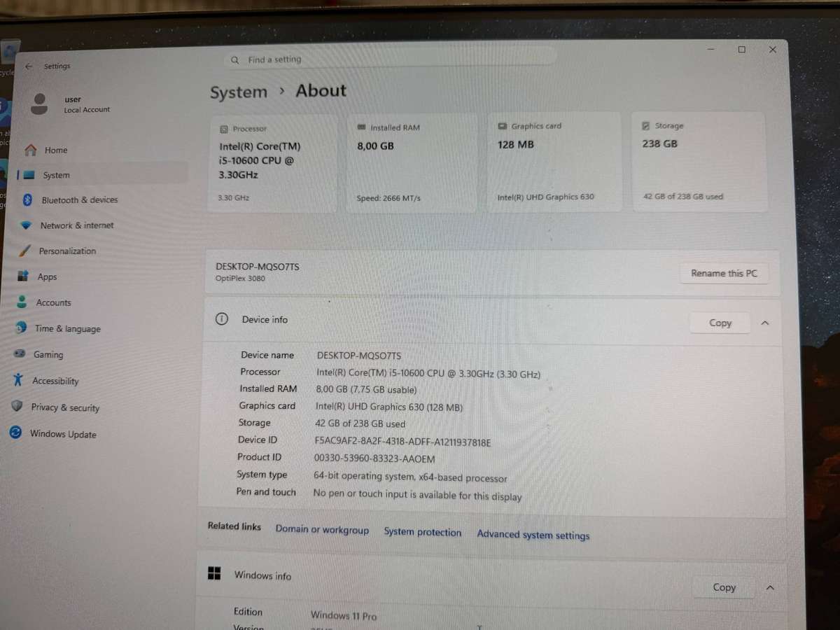 Dell Optiplex 3080 Intel i5 - 10th Gen Desktop