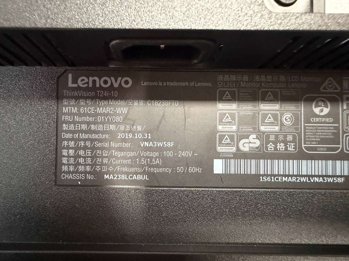 Lenovo LCD Monitor ThinkVision T24i-10