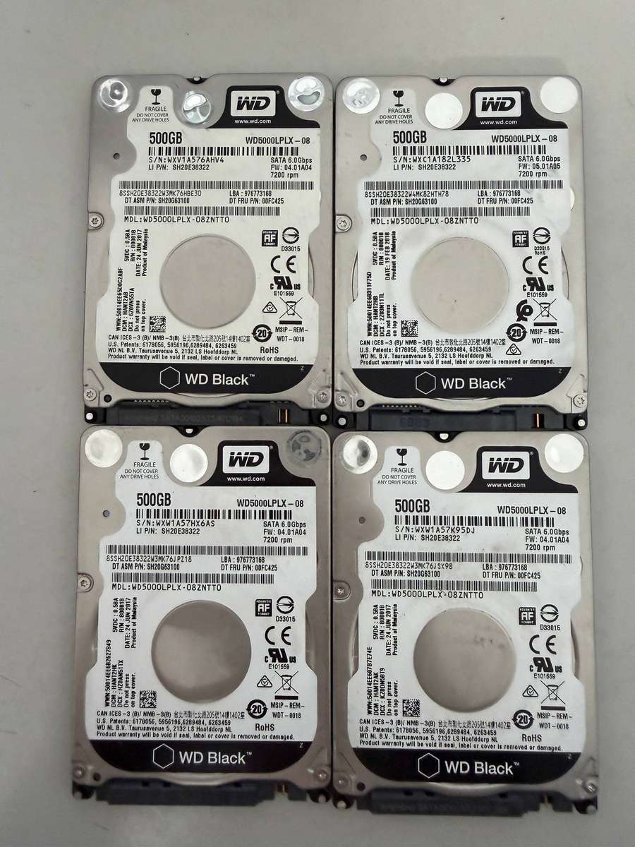 HDD - 500GB Western Digital x 4