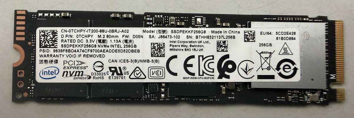 NVMe - 256GB Intel