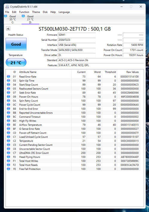 HDD - 500GB Seagate x 4