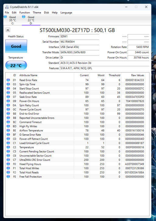 HDD - 500GB Seagate x 4