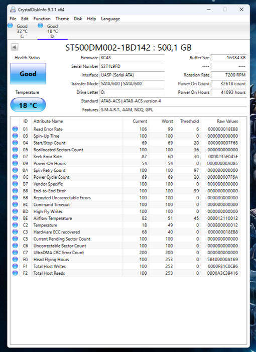 HDD - 500GB Seagate