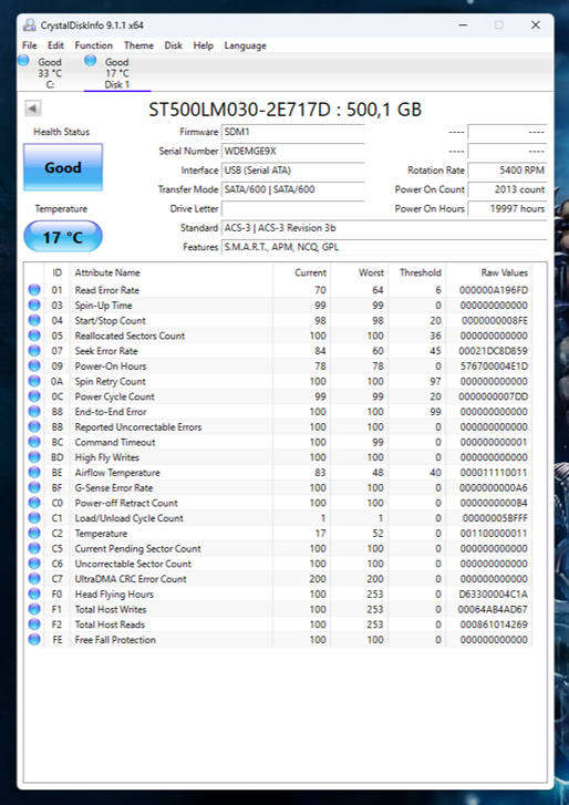 HDD - 500GB Seagate x 4