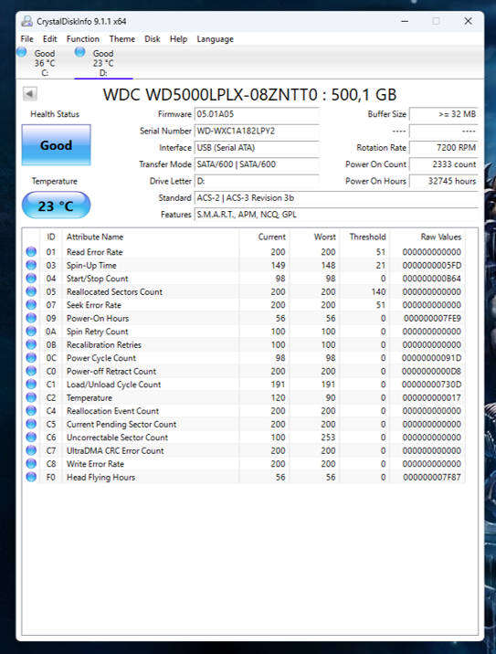 HDD - 500GB Western Digital