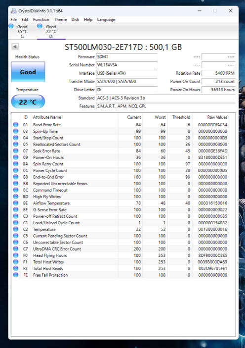 HDD - 500GB Seagate x 4