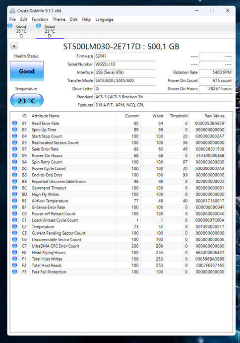 HDD - 500GB Seagate x 4