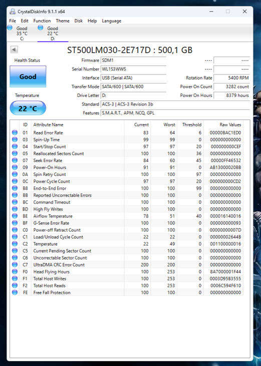 HDD - 500GB Seagate x 4