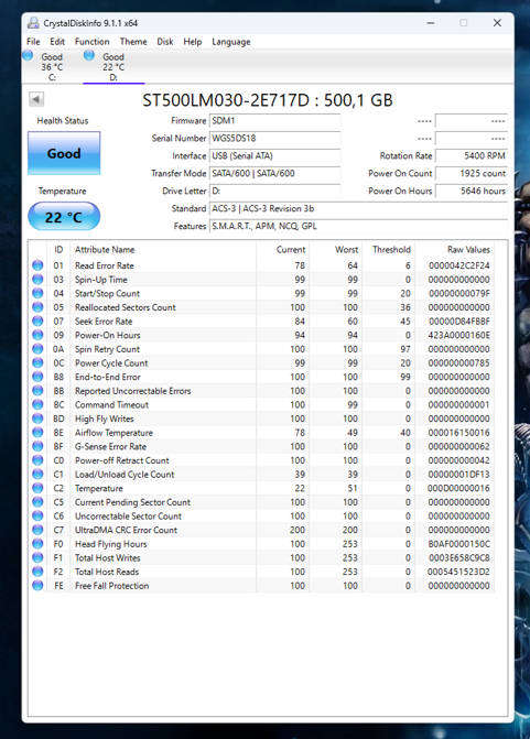HDD - 500GB Seagate x 4