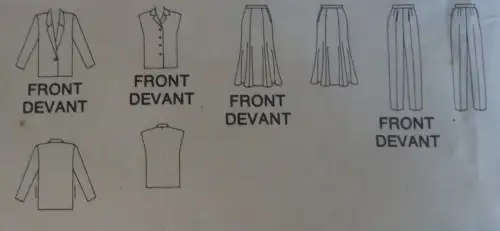 BUTTERICK PATTERN 4744 JACKET-TOP-SKIRT-PANTS SIZE 8-10-12 COMPLETE  SEWING PATTERN