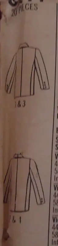 SIMPLICITY 8777 LINED BLAZERS SIZE 22 COMPLETE-UNCUT-FACTORY FOLDED-  SEWING PATTERN