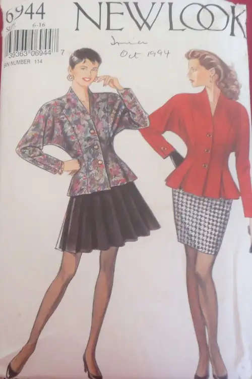 NEW LOOK PATTERNS 6944 TIE BACK TOP AND SKIRT SIZE 6 - 16 SEWING PATTERN