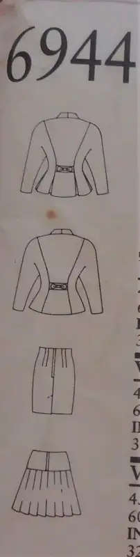 NEW LOOK PATTERNS 6944 TIE BACK TOP AND SKIRT SIZE 6 - 16 SEWING PATTERN