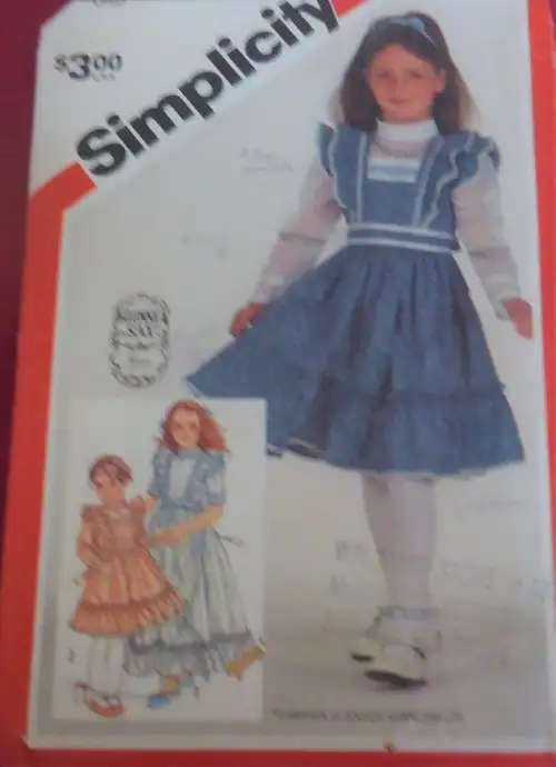 SIMPLICITY PATTERNS 5862 GIRL'S DRESS SIZE 4 YEARS COMPLETE SEWING PATTERN