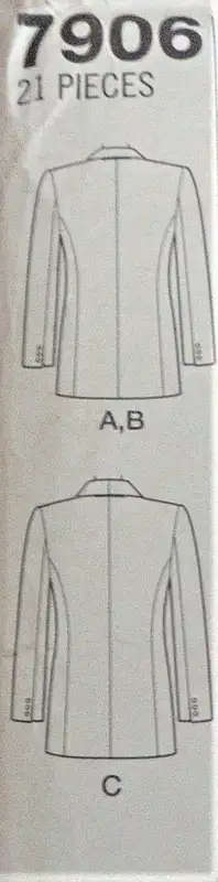 SIMPLICITY 7906 SET OF JACKETS SIZE H6-8-10 COMPLETE SEWING PATTERN