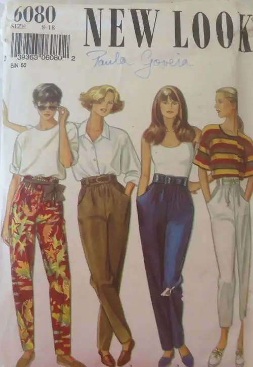 NEW LOOK PATTERNS 6080 SET OF PANTS SIX SIZES IN ONE 8 - 18 COMPLETE SEWING PATTERN