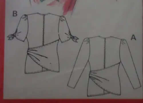 BURDA PATTERN 5541 TOP WITH WRAP FEATURE SIZES  8-18 NO SEWING INSTRUCTIONSBURDA PATT SEWING PATTERN