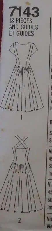 SIMPLICITY  7143 DRESS WITH FRONT BUTTON CLOSING SIZE 8-20 COMPLETE-UNCUT-F/FOLDED SEWING PATTERN