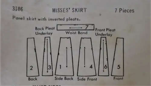 VINTAGE BUTTERICK 3186 SKIRT SIZE WAIST 26" HIP 36" SEE LISTING SEWING PATTERN