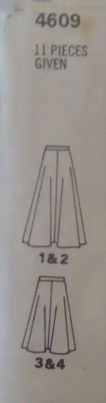 VINTAGE STYLE 4609 SET OF SKIRTS SIZE 12 WAIST 26 1/2" -COMPLETE-UNCUT-F/FOLDED SEWING PATTERN