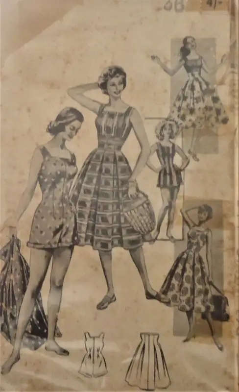 RARE** STYLE 1120 -ONE PIECE PLAYSUIT & SUNDRESS SIZE 36" BUST COMPLETE-ZIPLOC BAG SEWING PATTERN