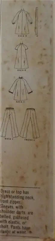 VINTAGE McCALLS 2557 MATERNITY DRESS-TOP-PANTS SIZE 14 BUST 36" COMPLETE-UNCUT-F/FOLD SEWING PATTERN