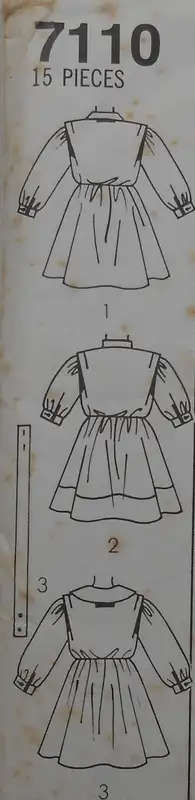 SIMPLICITY 7110 GIRLS DRESS SIZE 12 YEARS COMPLETE -  SEWING PATTERN