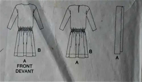 BUTTERICK 4101 DRESS SIZE 8-10-12 COMPLETE  SEWING PATTERN