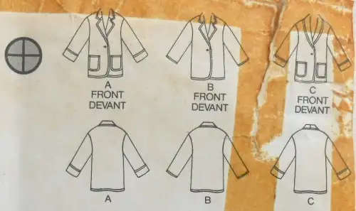 BUTTERICK 6882 JACKET SIZE 8-10-12 COMPLETE-ZIPLOC SEWING PATTERN