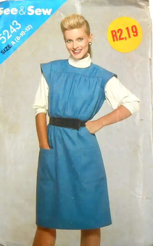 BUTTERICK 5243 PINAFORE SIZE 8-10-12 COMPLETE-CUT TO 12-  SEWING PATTERN