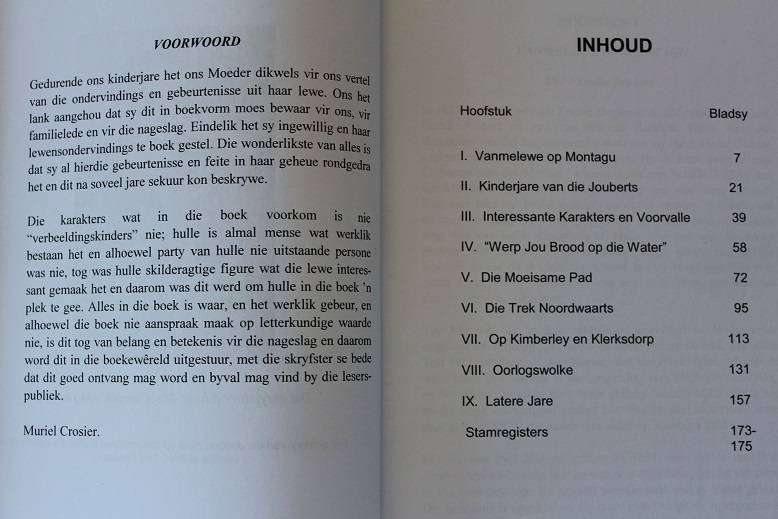 Herinneringe uit die verlede deur Dirkie Joubert ( Mev. H.M. Evans )